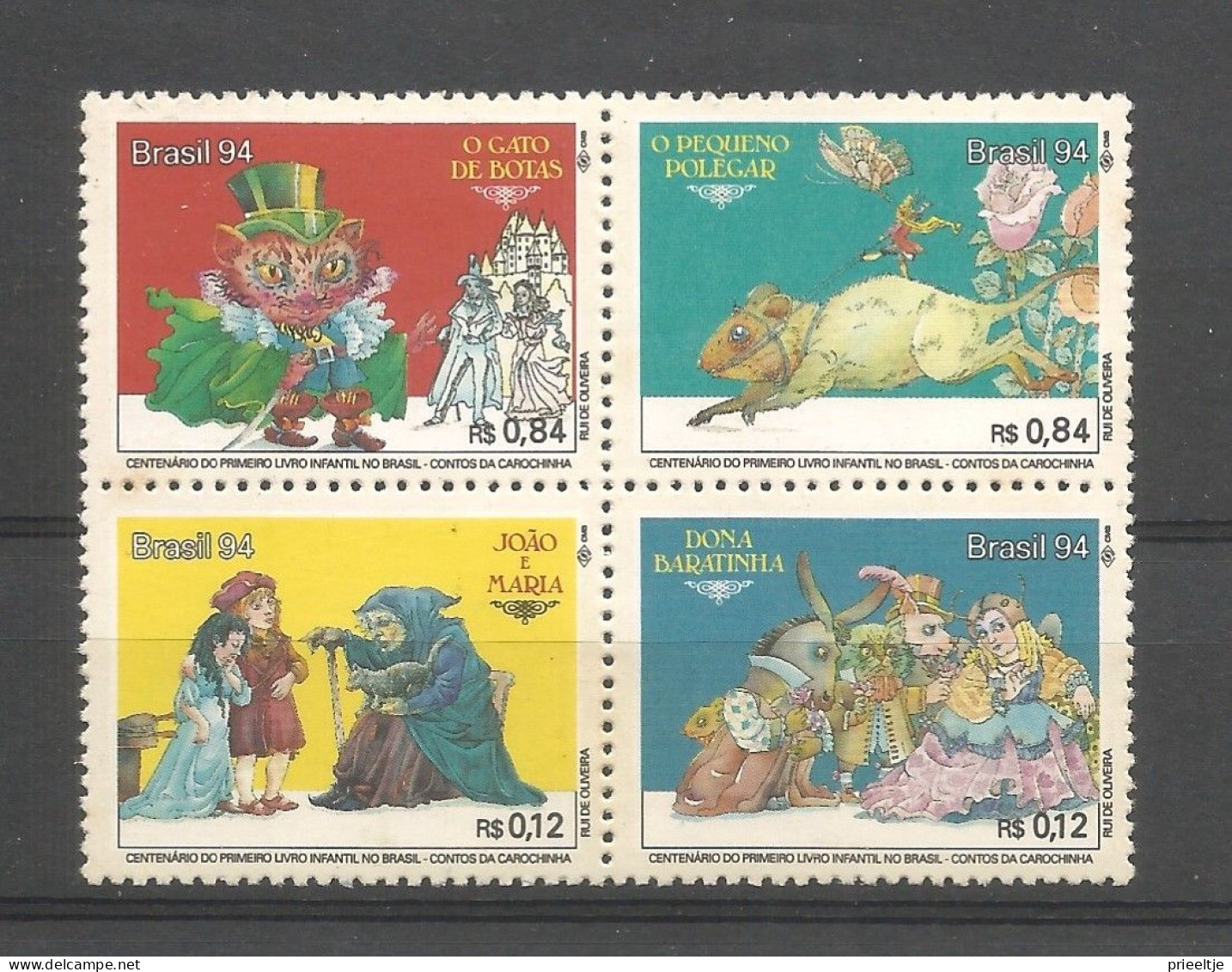 Brasil 1994 Children's Books Centenary 4-block Y.T. 2207/2210 ** - Ongebruikt