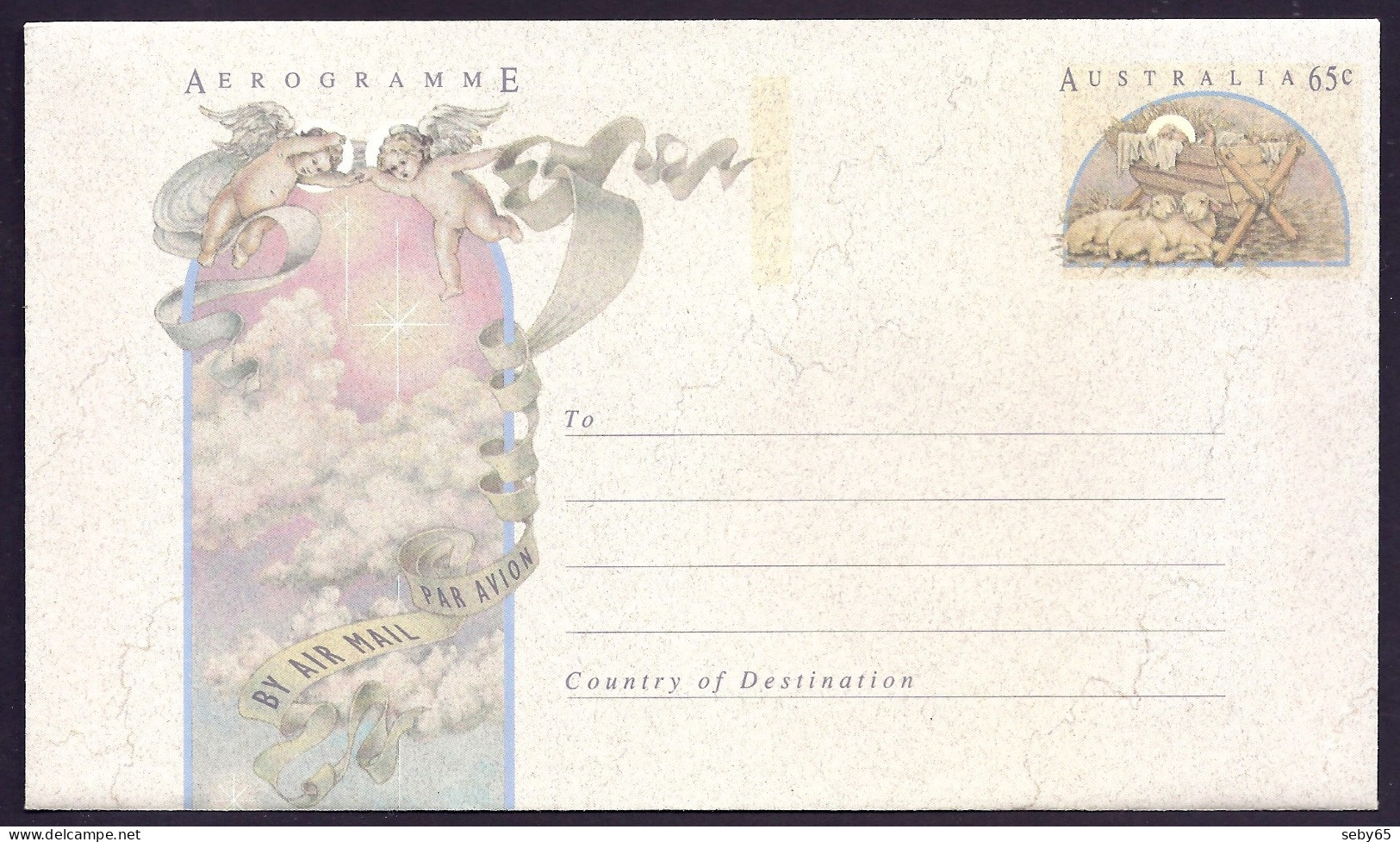 Australia 1991 Aerogramme - Christmas, Noel, Natale, Nativity, 65c - Unused - Aerogrammi