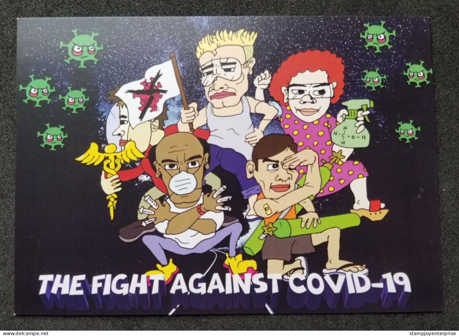 Malaysia Fight Against Covid-19 2020 Virus Medical Pandemic (postcard) MNH - Malasia (1964-...)