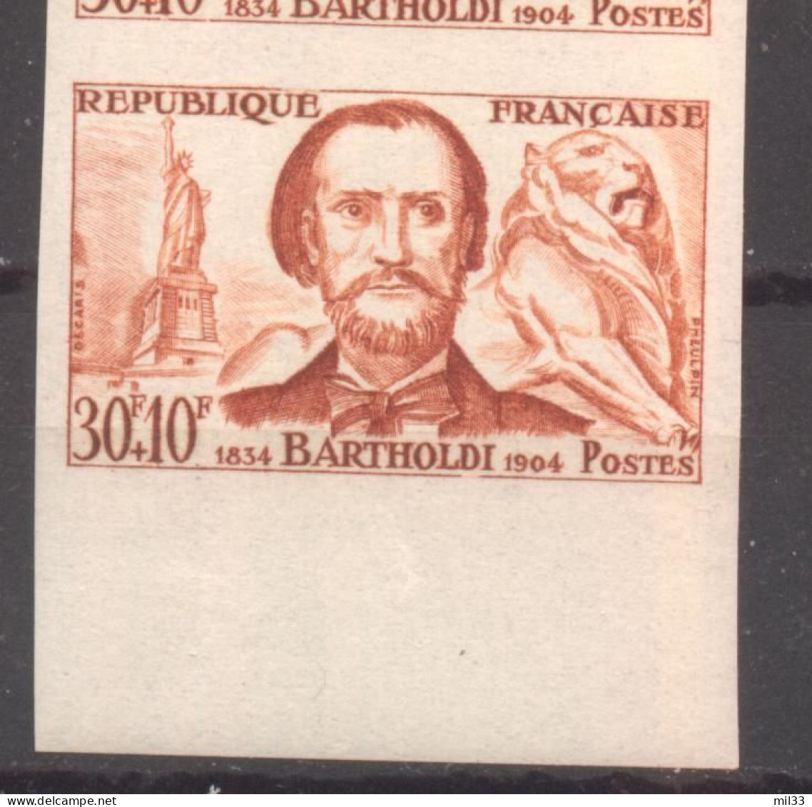 Série Personnages Célèbres Bartholdi YT 1212 De 1959 Sans Trace De Charnière - Non Classés