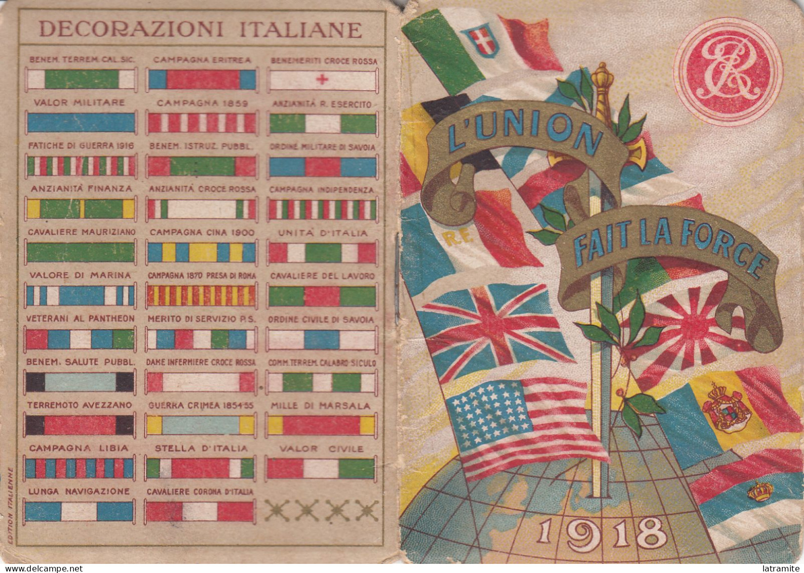 Calendarietto Italiano RIMMEL 1918 - Small : 1901-20
