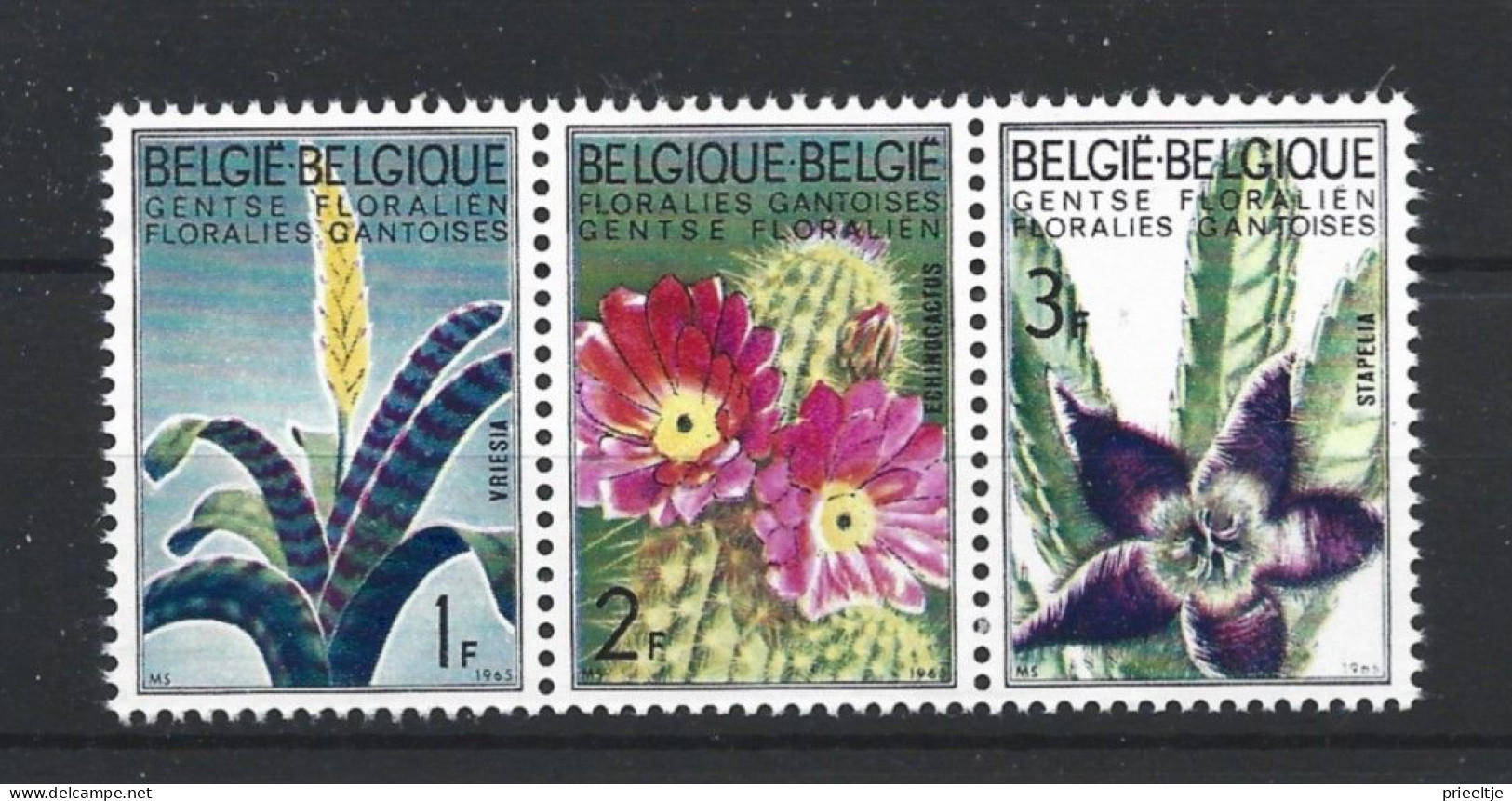 Belgie 1965 Flowers Strip OCB 1318/1320 ** - Nuovi