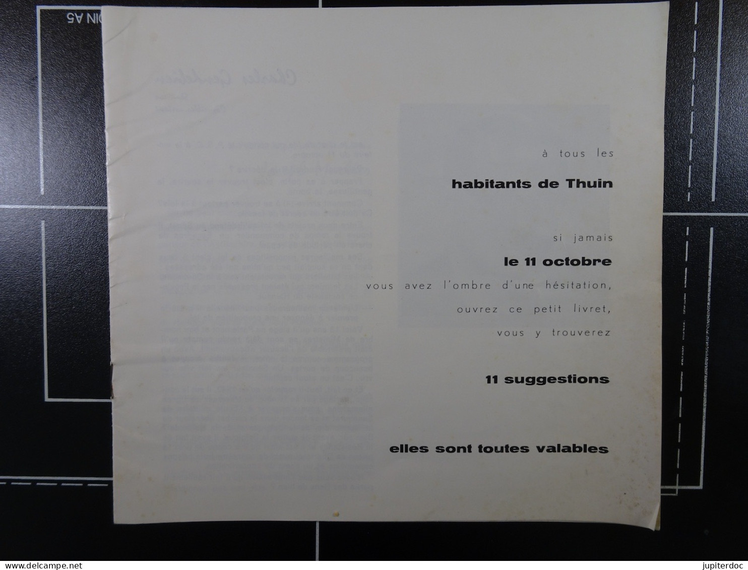 Tract Publicitaire Politique Elections Du 11 Octobre (1964) à Thuin Parti PSC (12 Pages) - Advertising