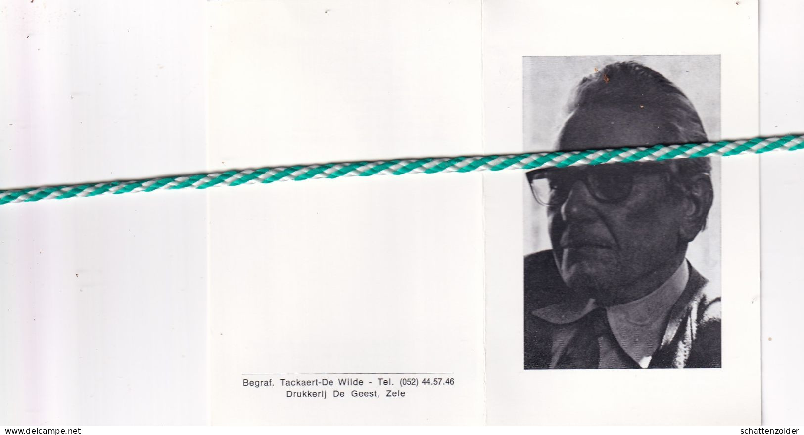 Georges Certyn-De Block, Zele 1906, Wetteren 1983. Oud-strijder 40-45; Foto - Obituary Notices