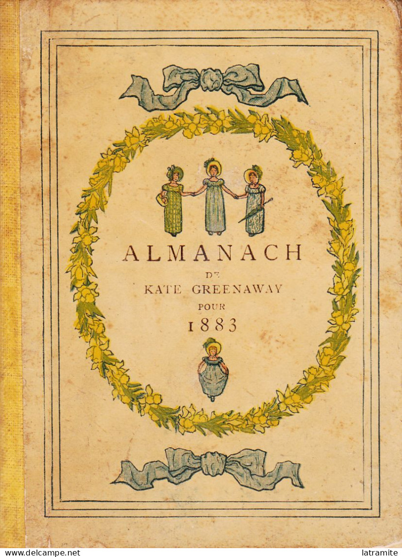 Calendarietto Francese KATE GREENAWAY -  ANNO 1883 - Petit Format : ...-1900