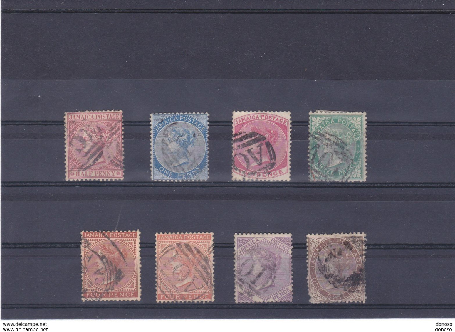 JAMAÏQUE 1870 Victoria  Yvert 7-13 Oblitéré, Cote : 62.50 Euros - Jamaïque (...-1961)