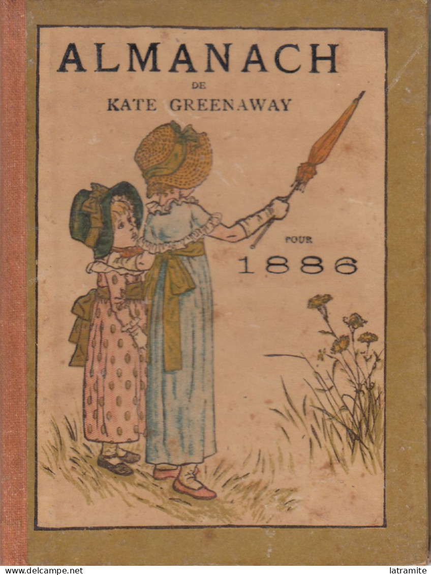 Calendarietto Francese KATE GREENAWAY -  ANNO 1886 - Petit Format : ...-1900