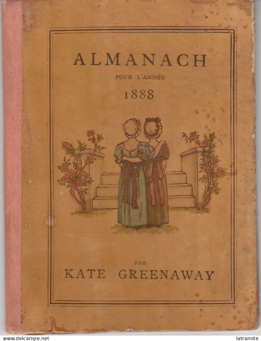 Calendarietto Francese KATE GREENAWAY -  ANNO 1888 - Petit Format : ...-1900