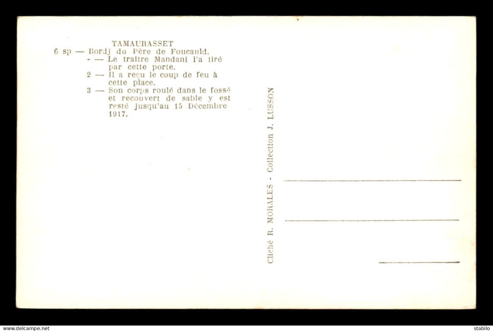 ALGERIE - SAHARA - TAMANRASSET - BORDJ DE PERE DE FOUCAULD  - Other & Unclassified