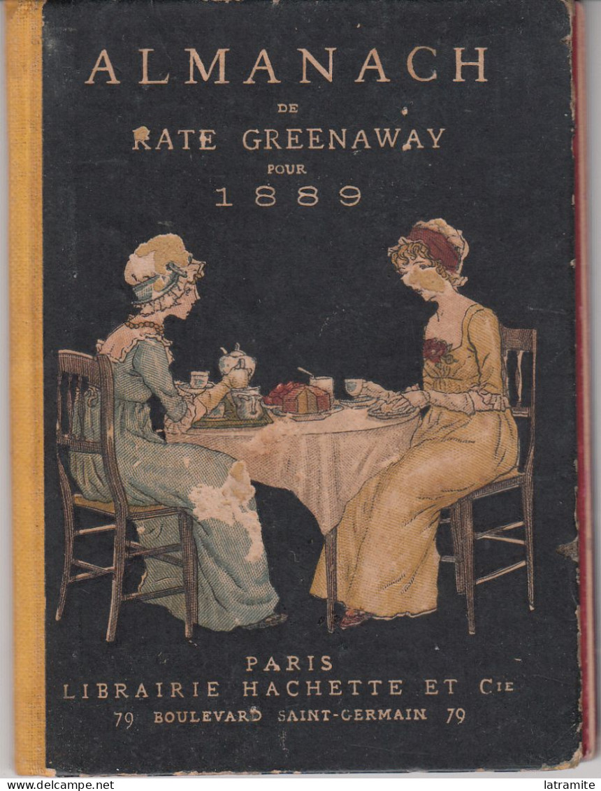 Calendarietto Francese KATE GREENAWAY -  ANNO 1889 - Tamaño Pequeño : ...-1900