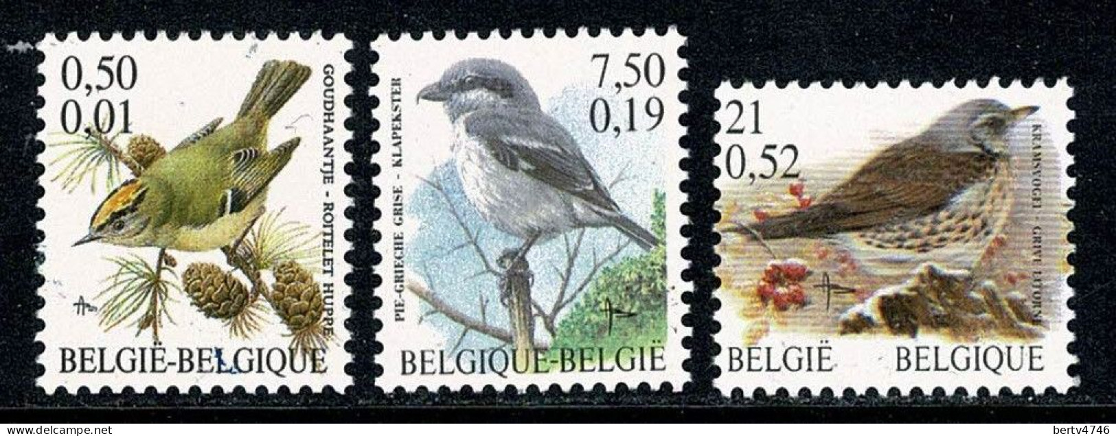 Belg. 2001 COB/OBP 2985, 2986, 2987**, Yv 2980, 2981, 2982**, MNH - Unused Stamps