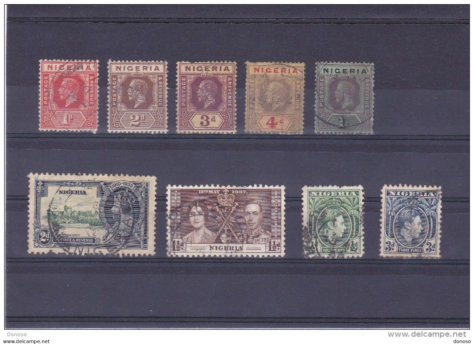 NIGERIA 1921-1938 Petit  LOT Oblitéré, Used Cote Yvert : 14 Euros - Nigeria (...-1960)