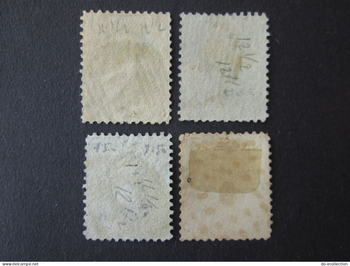BELGIQUE 1863 Lot De 4 Timbres 10c 20c 40c Perf 12 1/2 Leopold I Dont Oblitération 4/9 Belgie Belgium Timbre Stamps - 1863-1864 Medaillons (13/16)