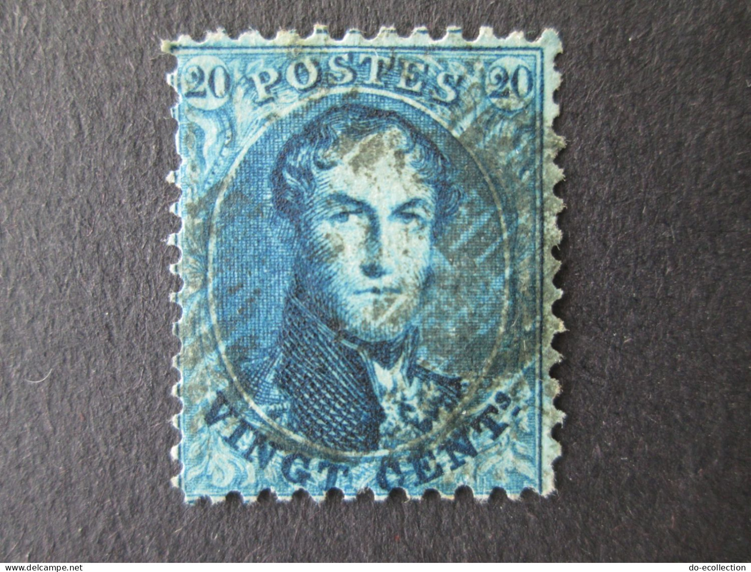 BELGIQUE 1863 lot de 6 timbres 10c 20c perf 12 1/2 x 13 1/2 Leopold I dont obl 24/60/144 Belgie Belgium timbre stamps