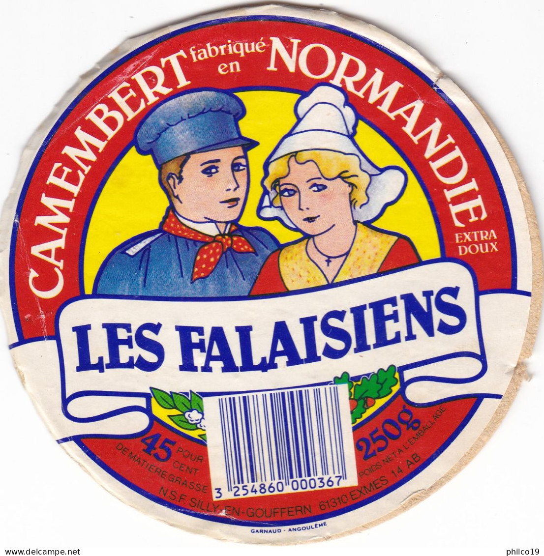 ETIQUETTE CAMEMBERT LES FALAISIENS - Cheese