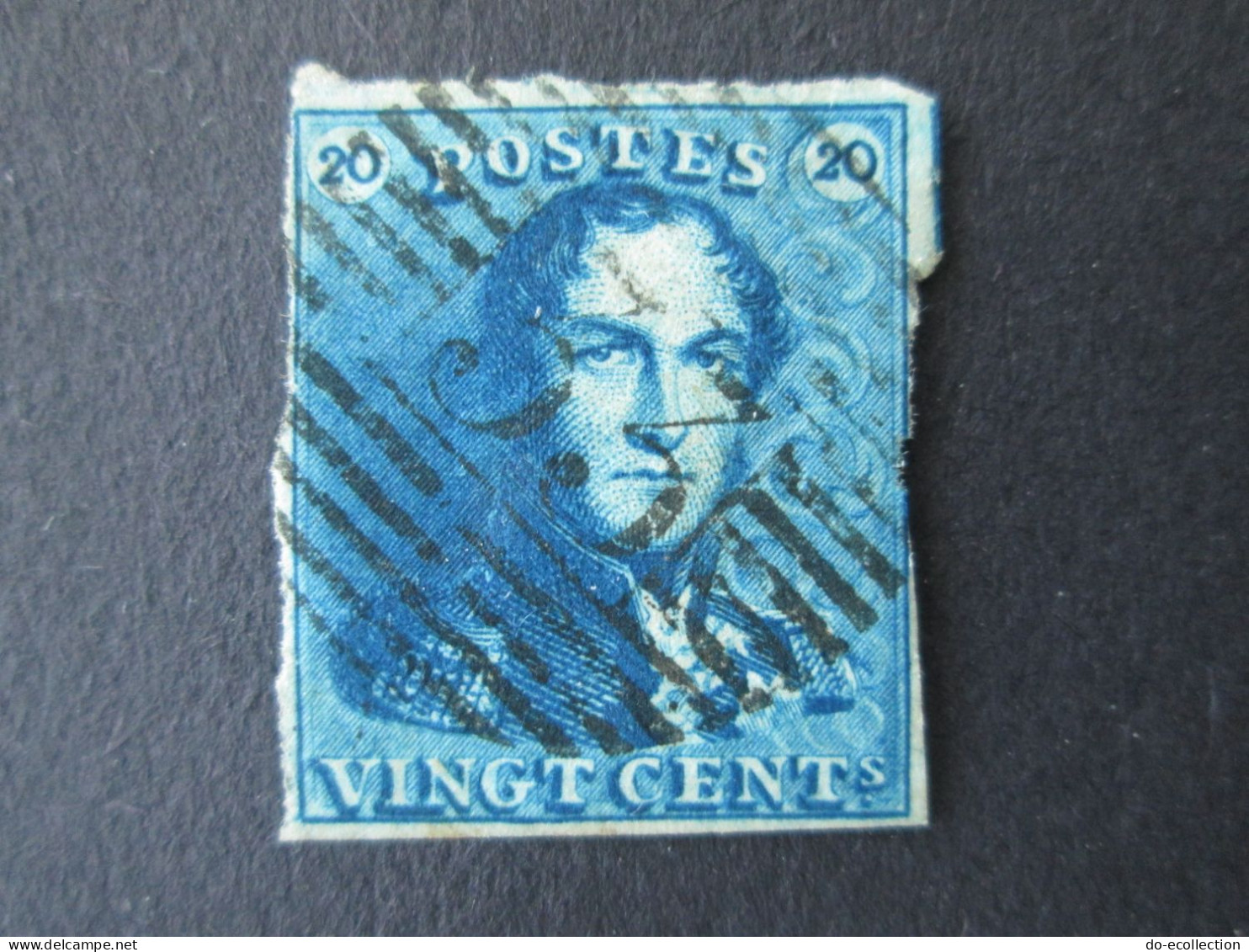 BELGIQUE lot de 4 timbres 1849 dont oblitération 33/59/83 Leopold I épaulettes 10c 20c Belgie Belgium timbre stamps