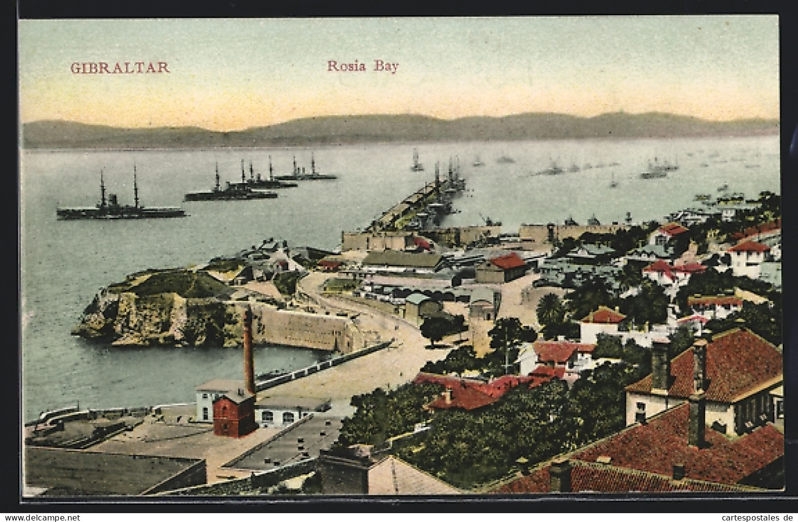 Postal Gibraltar, Rosia Bay, Dampfer  - Gibraltar