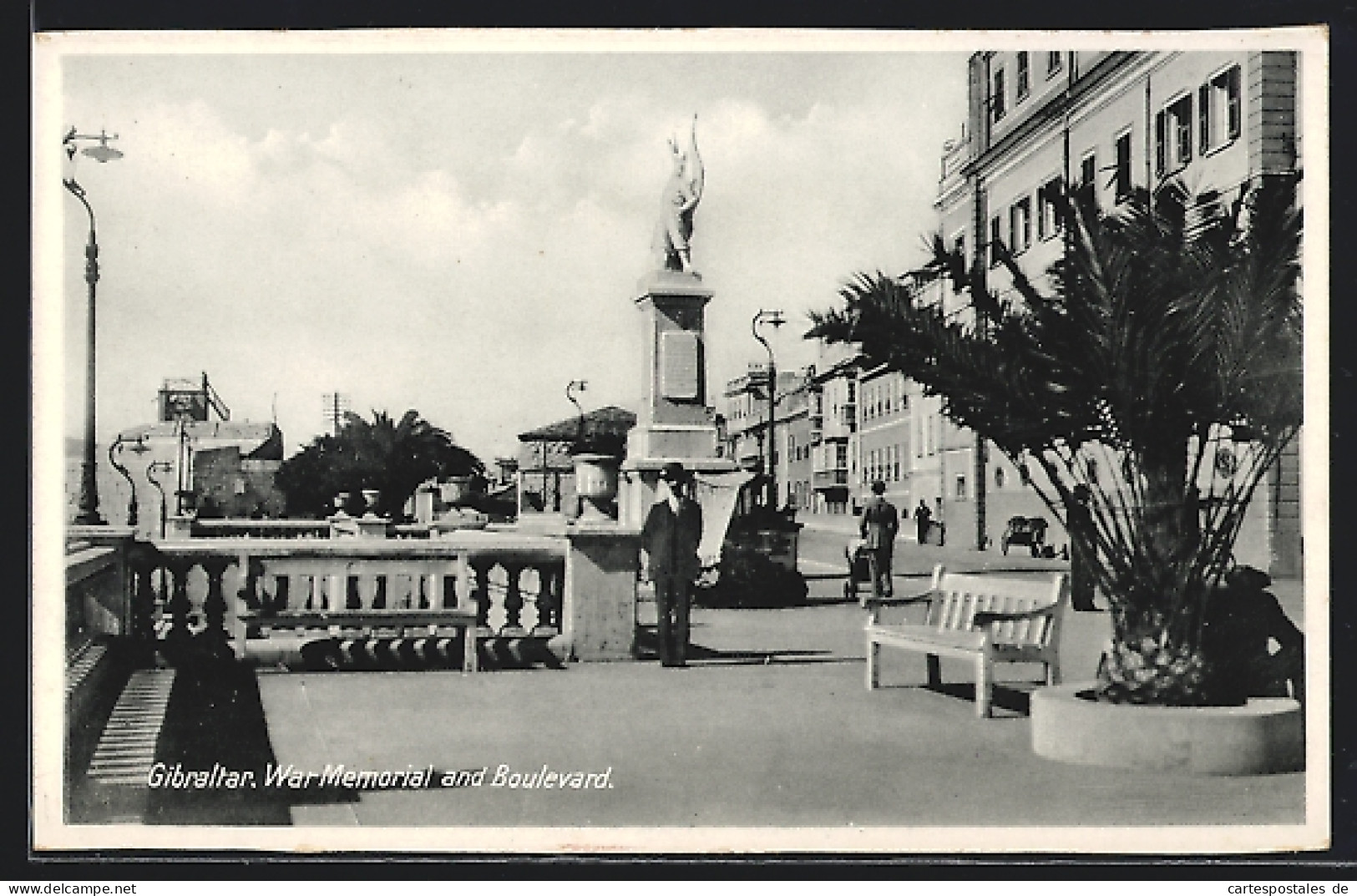Postal Gibraltar, War Memorial And Boulevard  - Gibraltar