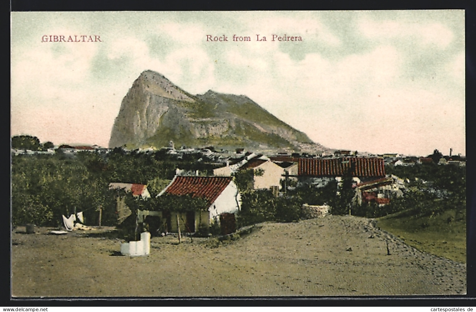 Postal Gibraltar, Rock From La Pedrera  - Gibraltar