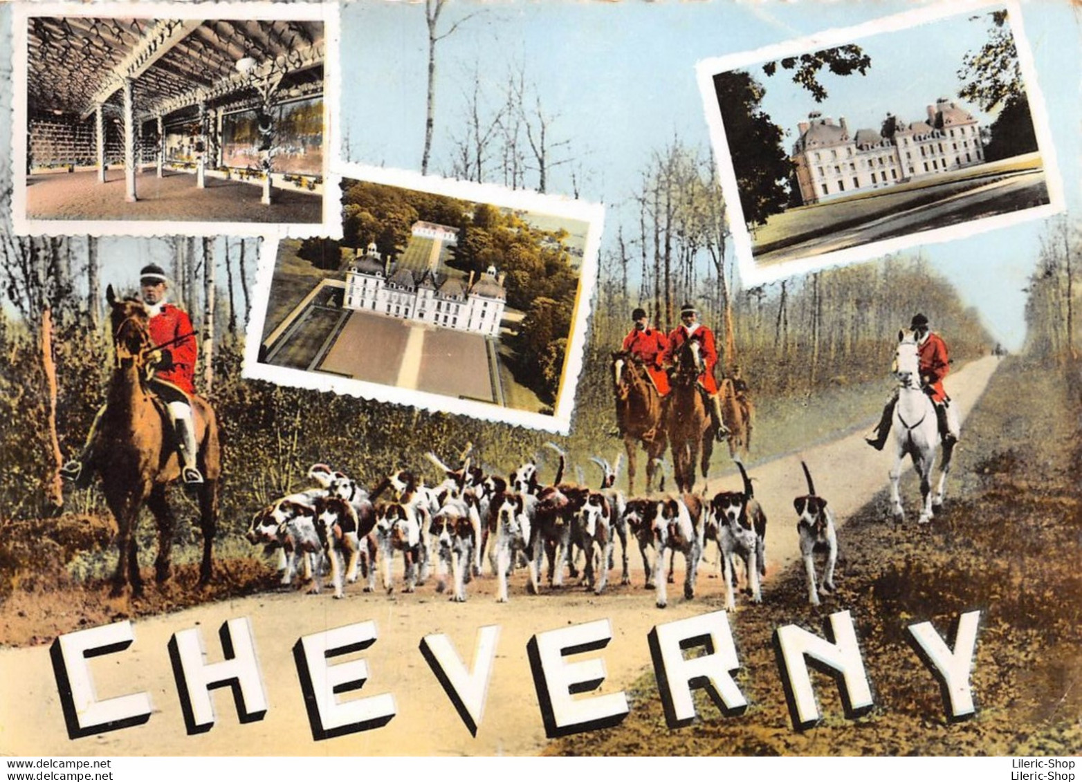 [41]  Souvenir De Cheverny - Chasse à Courre // Chiens // Cavaliers - Cpsm GF 1962 ( ͡◕ . ͡◕) ♣ - Cheverny