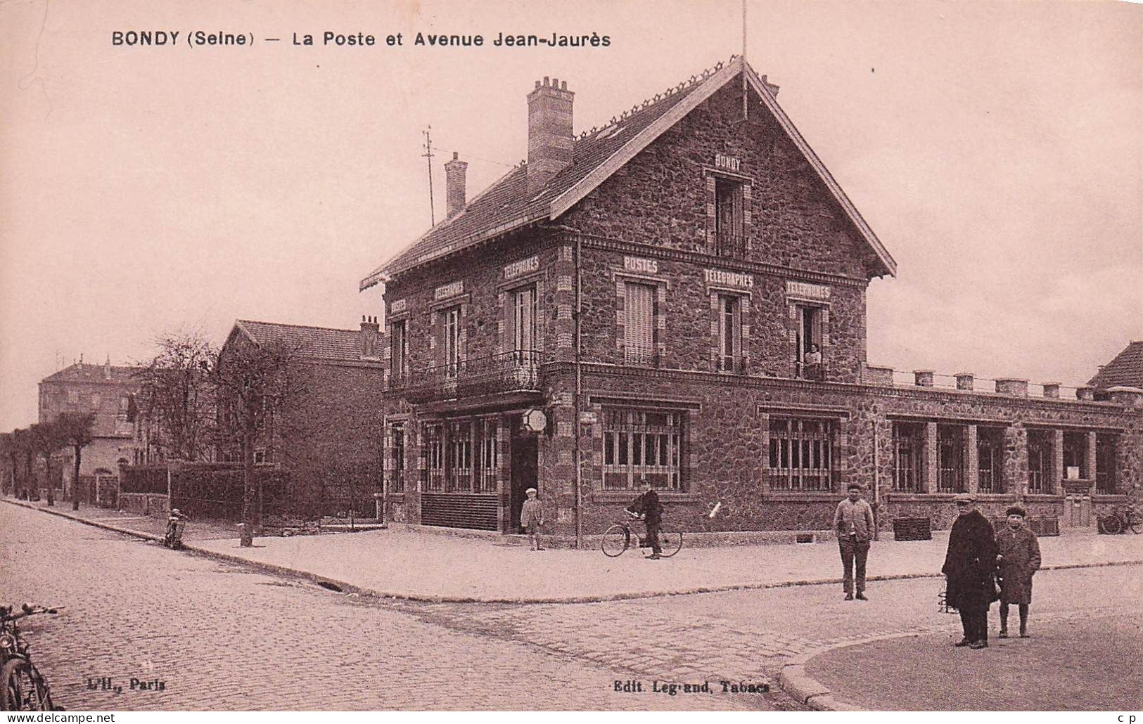 Bondy - La Poste Et Avenue Jean Jaures -  CPA °J - Bondy