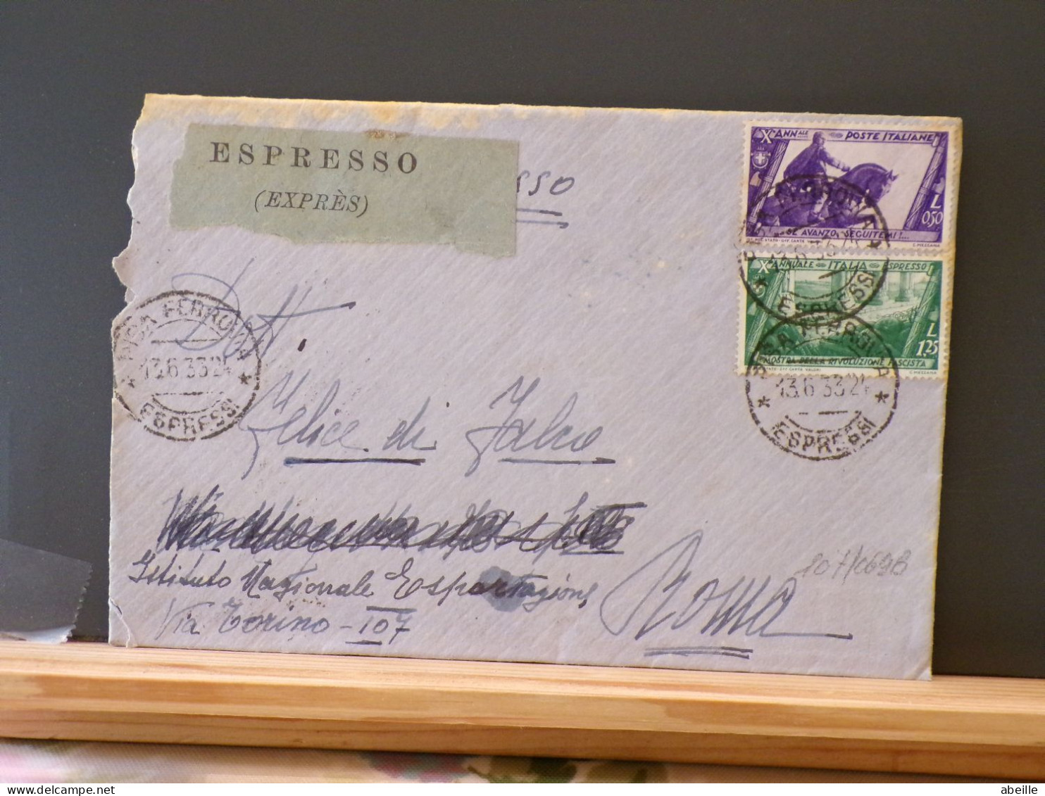 107/069B LETTRE  ITALIE   1933 EXPRESSO - Marcophilie