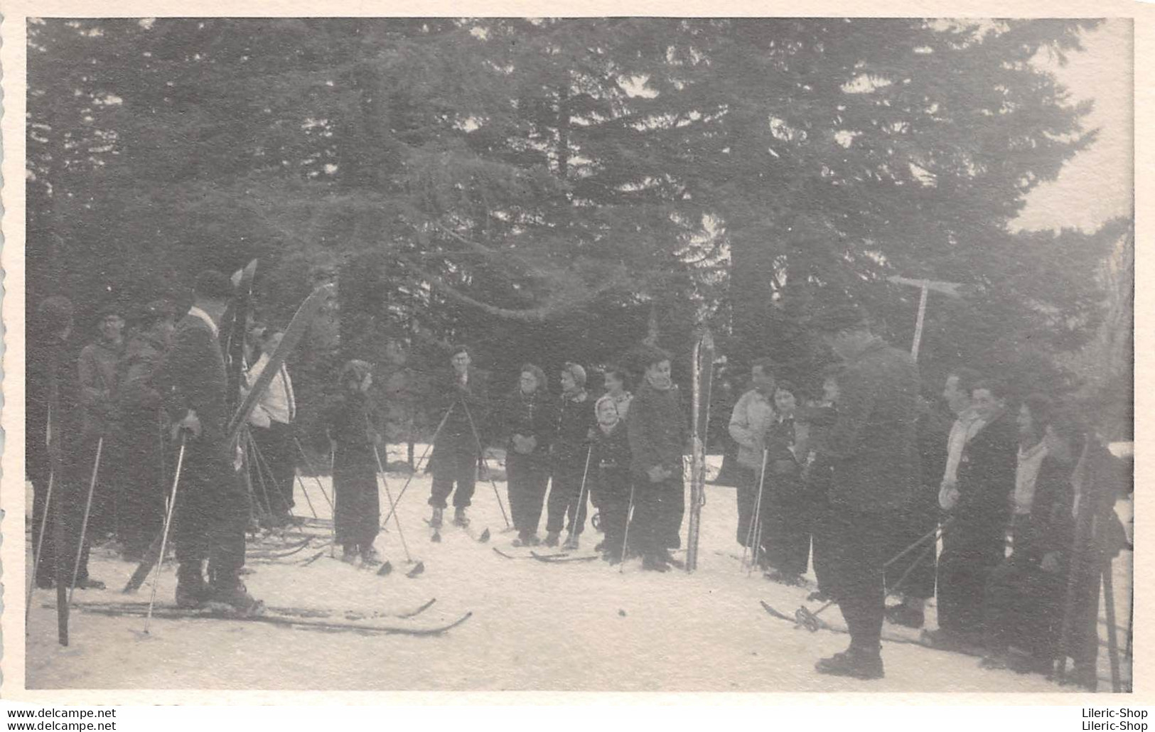 Sports D'hiver // Ski //  Carte-Photo Non Située - Groupe De Skieurs  ± 1930 ( ͡♥ ͜ʖ ͡♥) ♥ - Sport Invernali