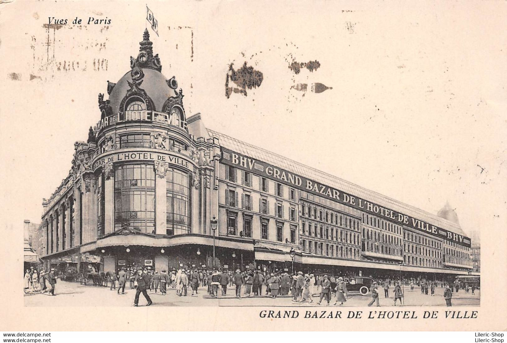 [75] Vues De PARIS - B.H.V ETGRAND BAZAR DE L'HOTEL DE VILLE - CPA 1909 ( ͡♥ ͜ʖ ͡♥) ♥ - Autres Monuments, édifices