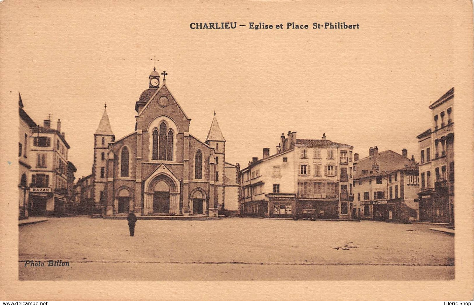 [42] CHARLIEU. - Eglise Et Place Saint-Philibert - Photo Billon  ( ͡• ͜ʖ ͡•) - Charlieu