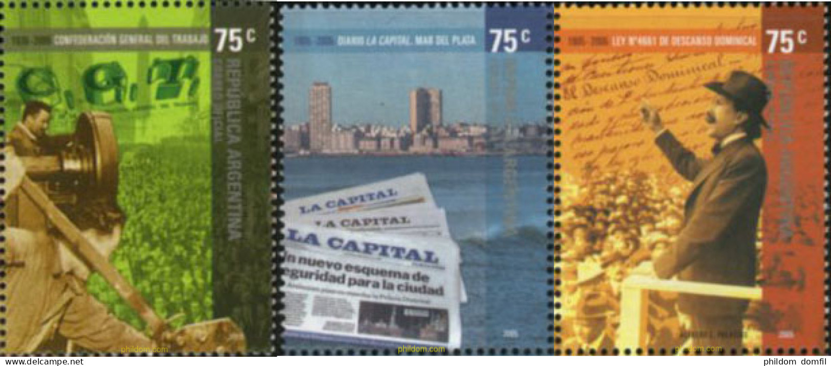 182795 MNH ARGENTINA 2005 ANIVERSARIOS - Unused Stamps