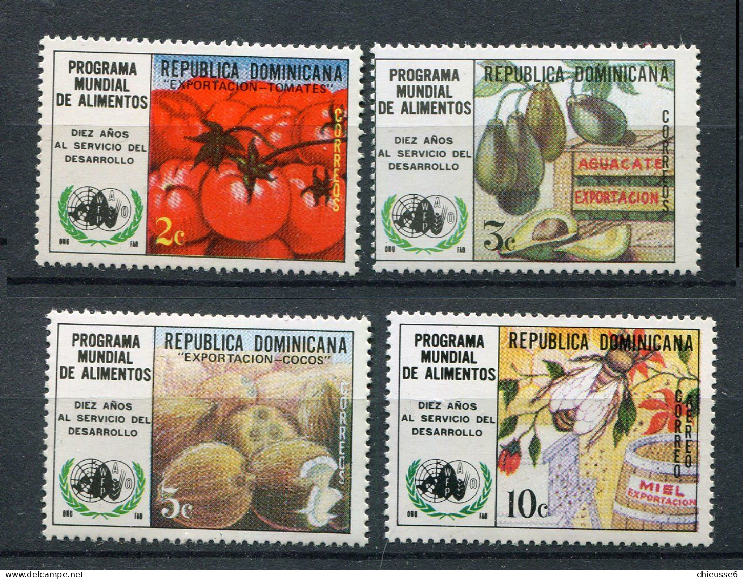 Dominique ** N° 751 à 753 - PA 265  - Fruits Et Légumes - Nuevos