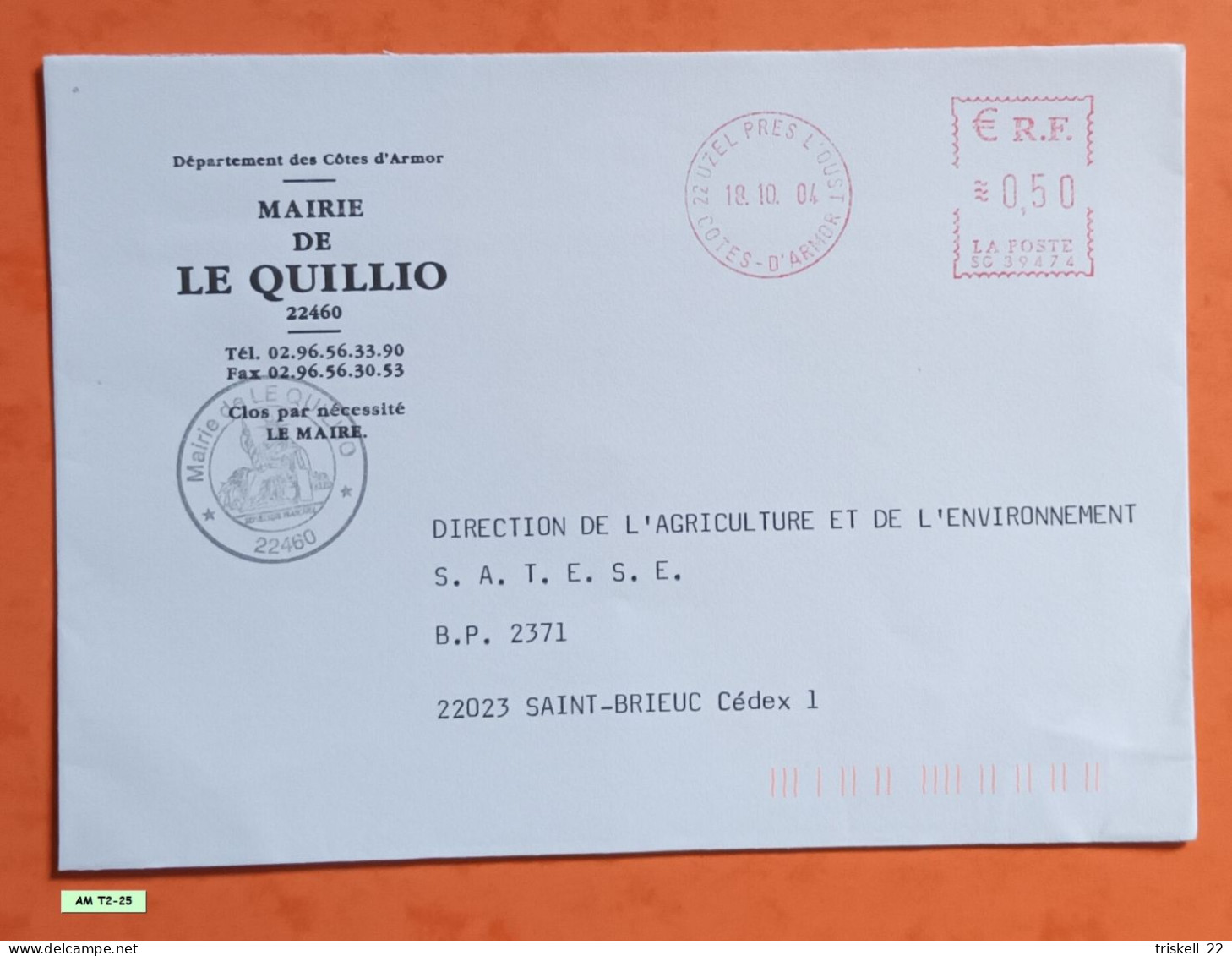 Mairie De Le Quillio - Oblitération Du 18-10-2004 - 1961-....