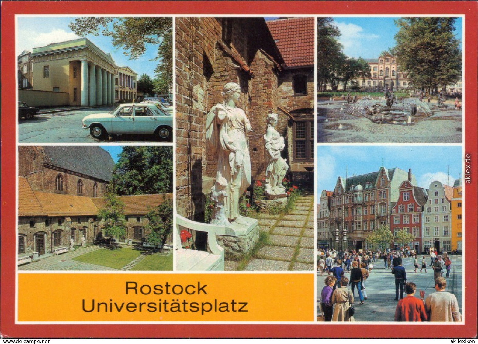 Ansichtskarte Rostock Universitätsplatz 1984 - Rostock