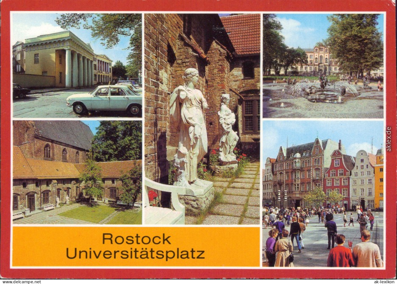 Ansichtskarte  Rostock Universitätsplatz 1984 - Rostock