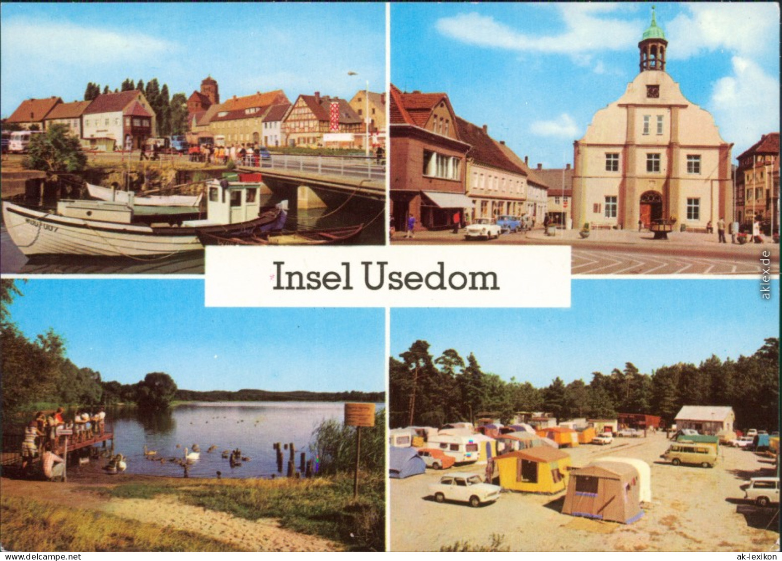 Wolgast Am Hafen, Wolgast Rathaus Kölpinsee, Zempin Campingplatz Usedom 1980 - Wolgast