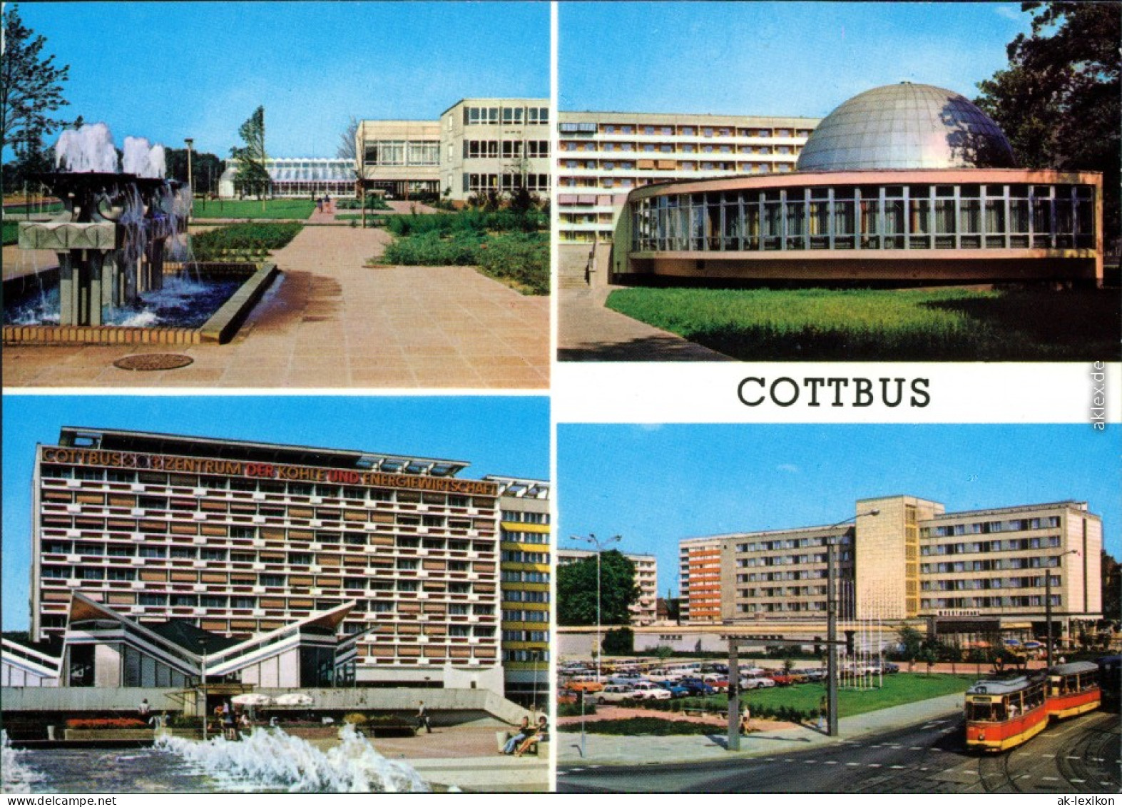 Cottbus Cho&#263;ebuz Bildungszentrum, Planetarium, Zentrum, Hotel "Lausitz" 1979 - Cottbus