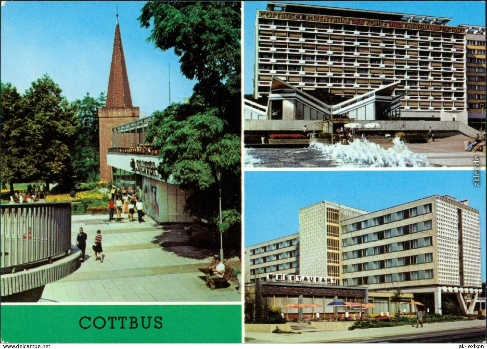 Cottbus Cho&#263;ebuz HOG "Am Stadttor", Centrum-Warenhaus, Hotel "Lausitz" 1980 - Cottbus