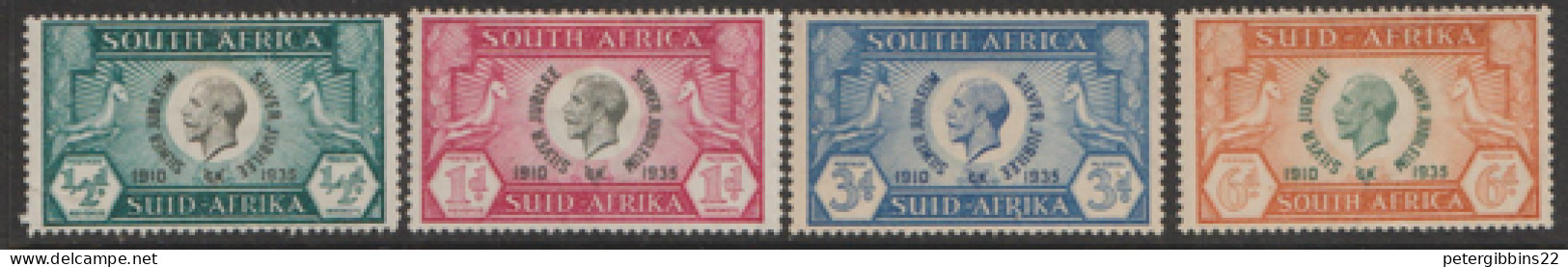 South Africa 1935  SG   65-8  Silver Jubilee  Mounted Mint - Unused Stamps