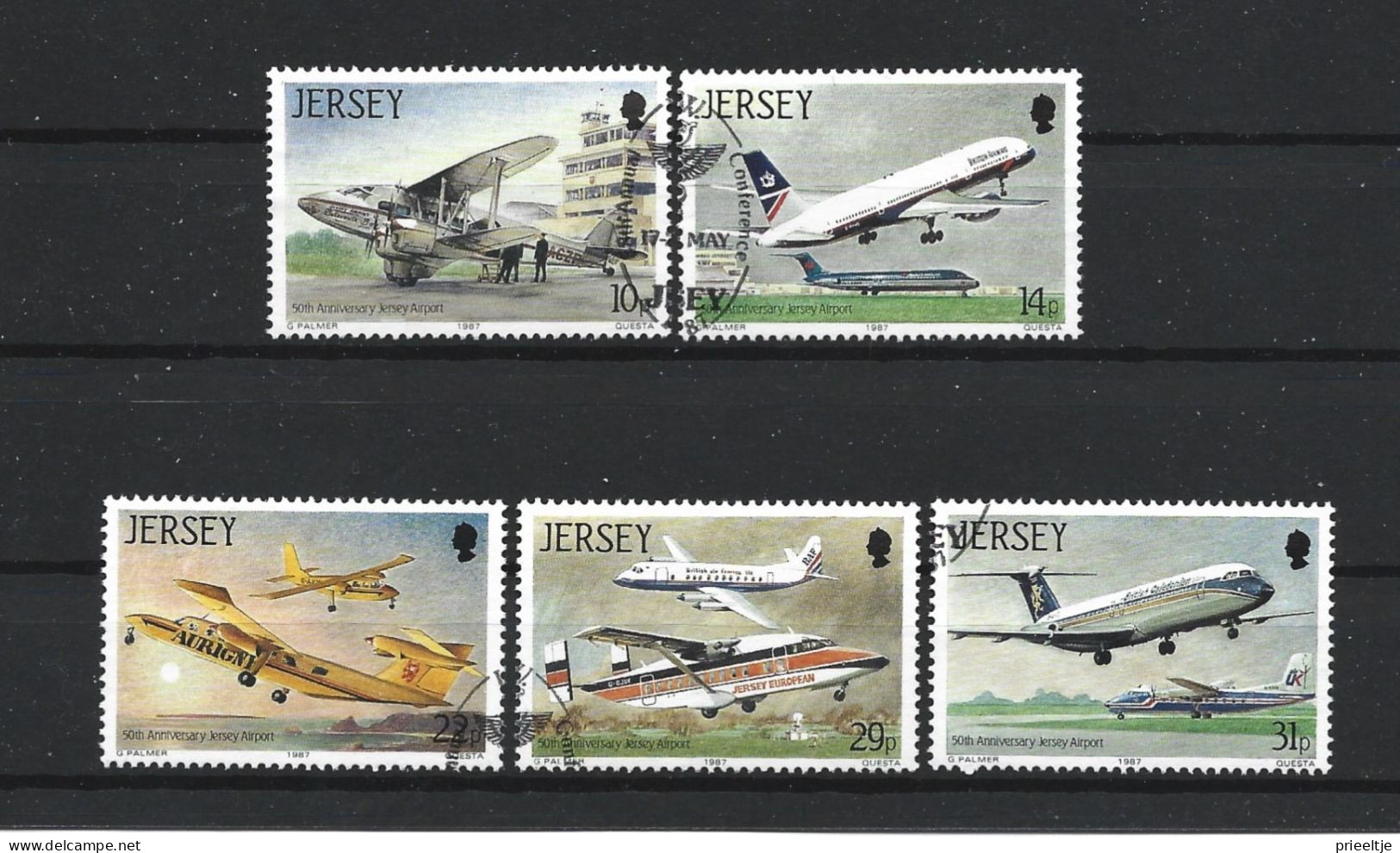 Jersey 1987 Aviation Y.T. 394/398 (0) - Jersey