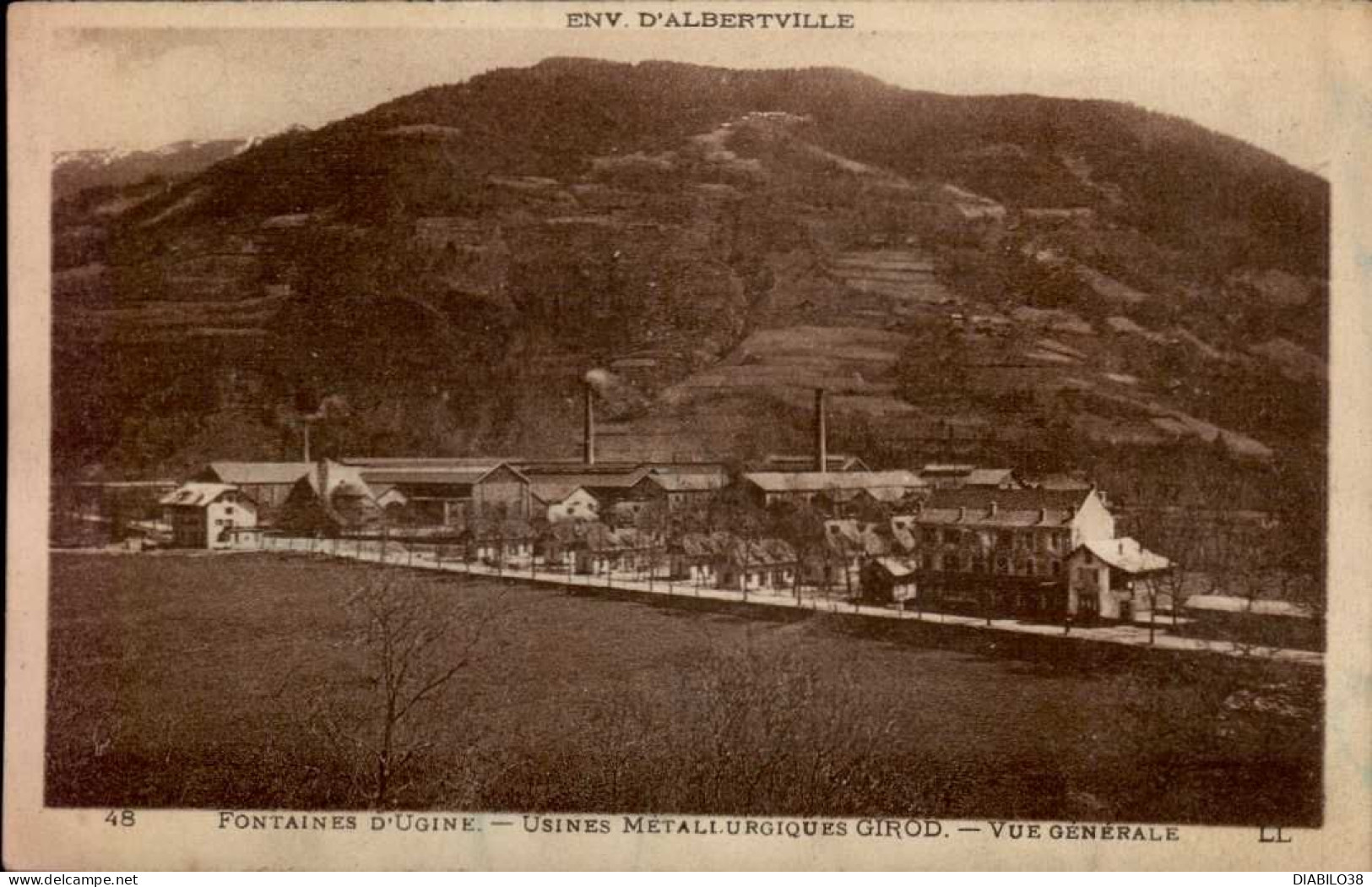 ALBERTVILLE    Environs De  (  SAVOIE  )  FONTAINES-D ' UGINE . USINES METALLURGIQUES GIROD . VUE GENERALE - Albertville