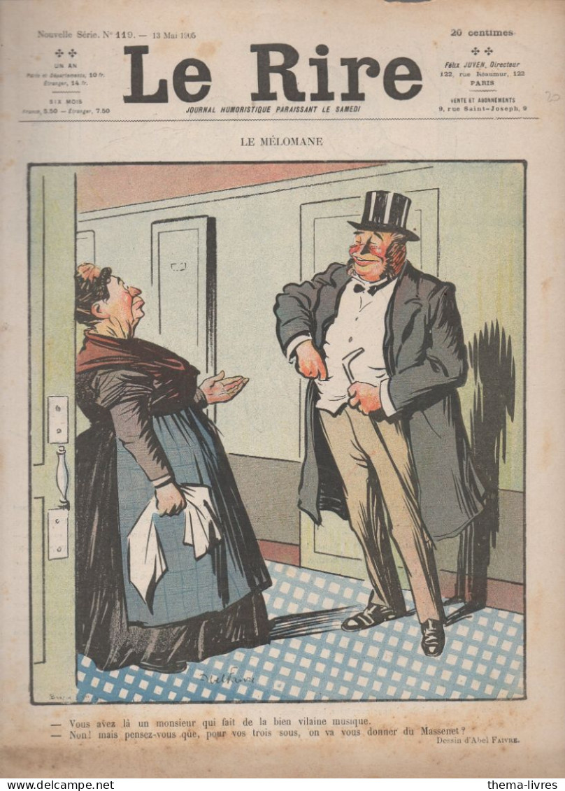 Revue  LE RIRE  N°110 Du 13  Mai 1905  Couverture  FAIVRE (CAT4087AF) - Humour