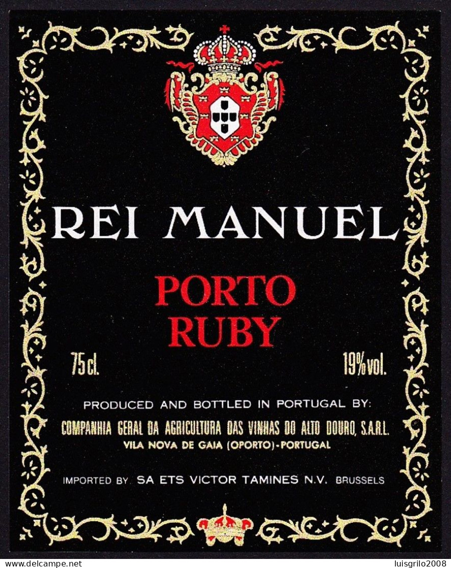 Port Wine Label, Portugal - REI MANUEL. PORTO RUBY -|- Companhia Do Alto Douro. Vila Nova De Gaia - Altri & Non Classificati