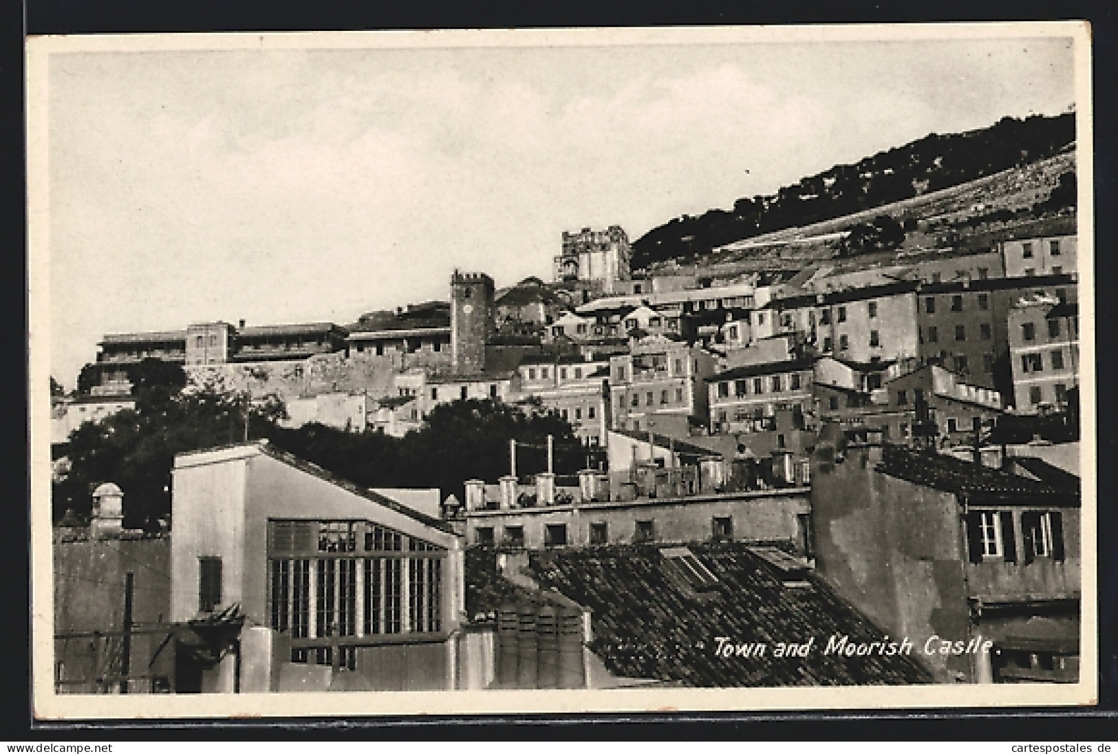 Postal Gibraltar, Town And Moorish Castle  - Gibraltar