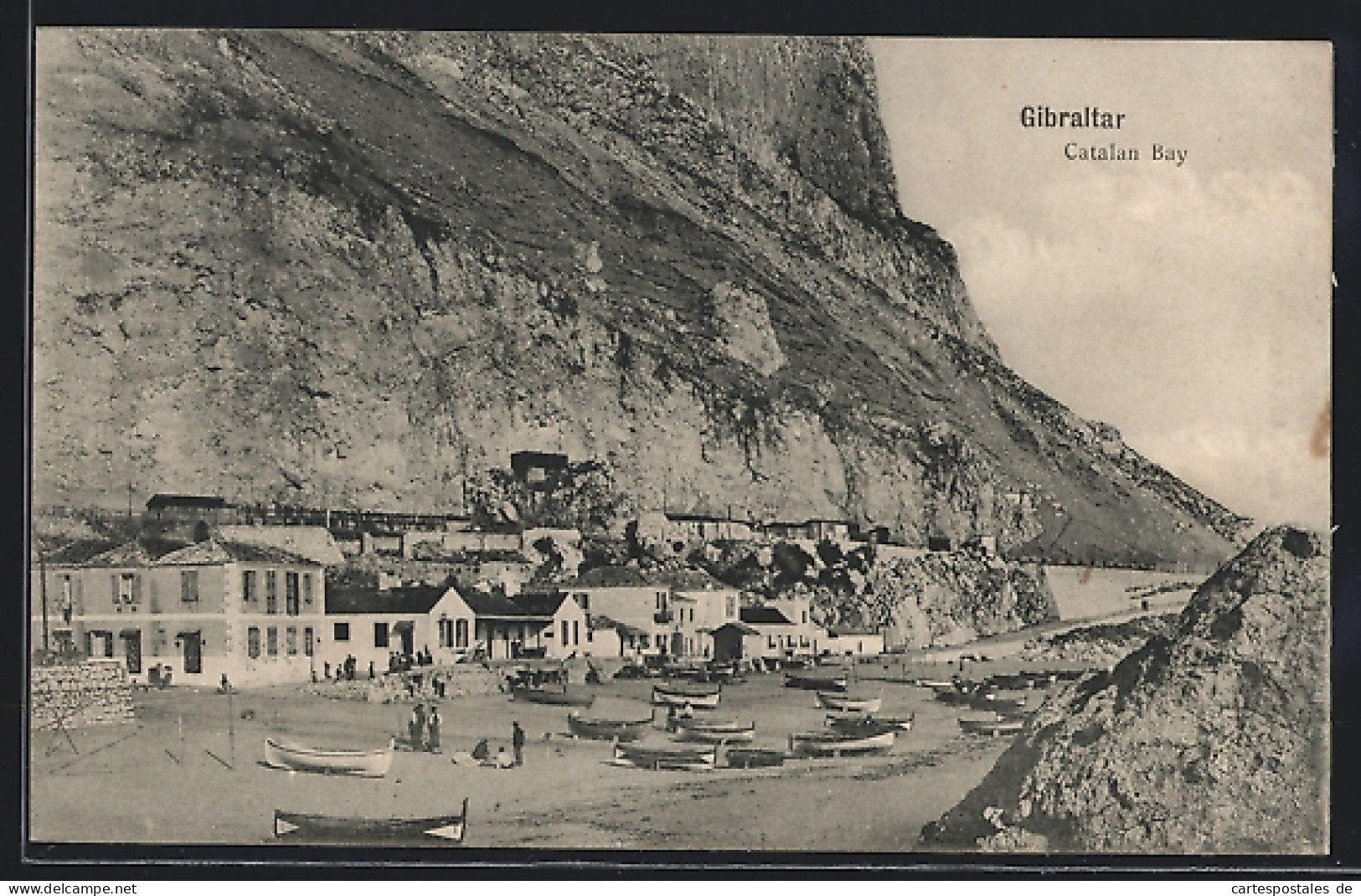 Postal Gibraltar, Catalan Bay, Fischerboot  - Gibraltar