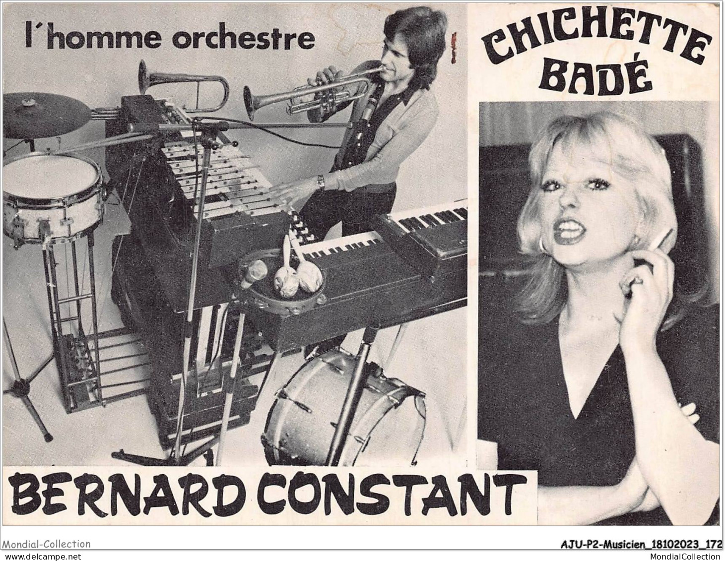 AJUP2-0184 - MUSICIEN - L'homme Orchestre - BERNARD CONSTANT - Chichette Badé PRE ST GERVAIS ET FIRMINY - Music And Musicians