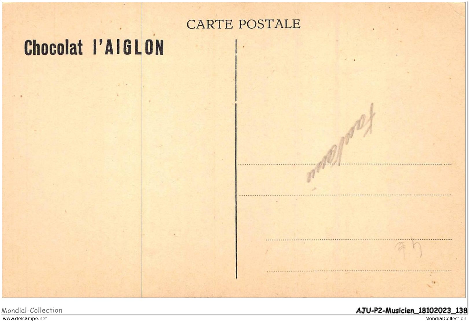 AJUP2-0167 - MUSICIEN - Chocolat L'AIGLON  - Musique Et Musiciens
