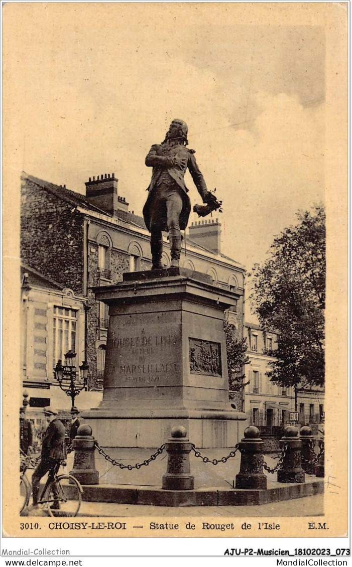 AJUP2-0135 - MUSICIEN - Choisy-le-roi - Statue De ROUGET De L'Isle  - Musique Et Musiciens