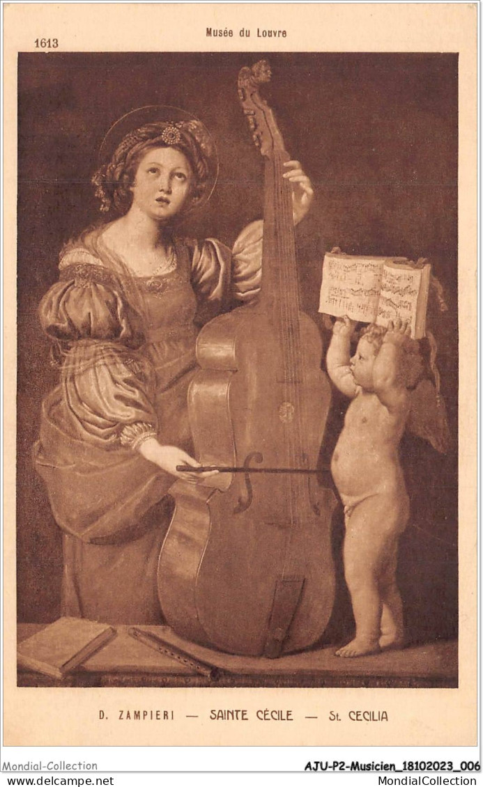 AJUP2-0102 - MUSICIEN - Musée Du Louvre - D ZAMPIERI - SAINTE CECILE  - Muziek En Musicus