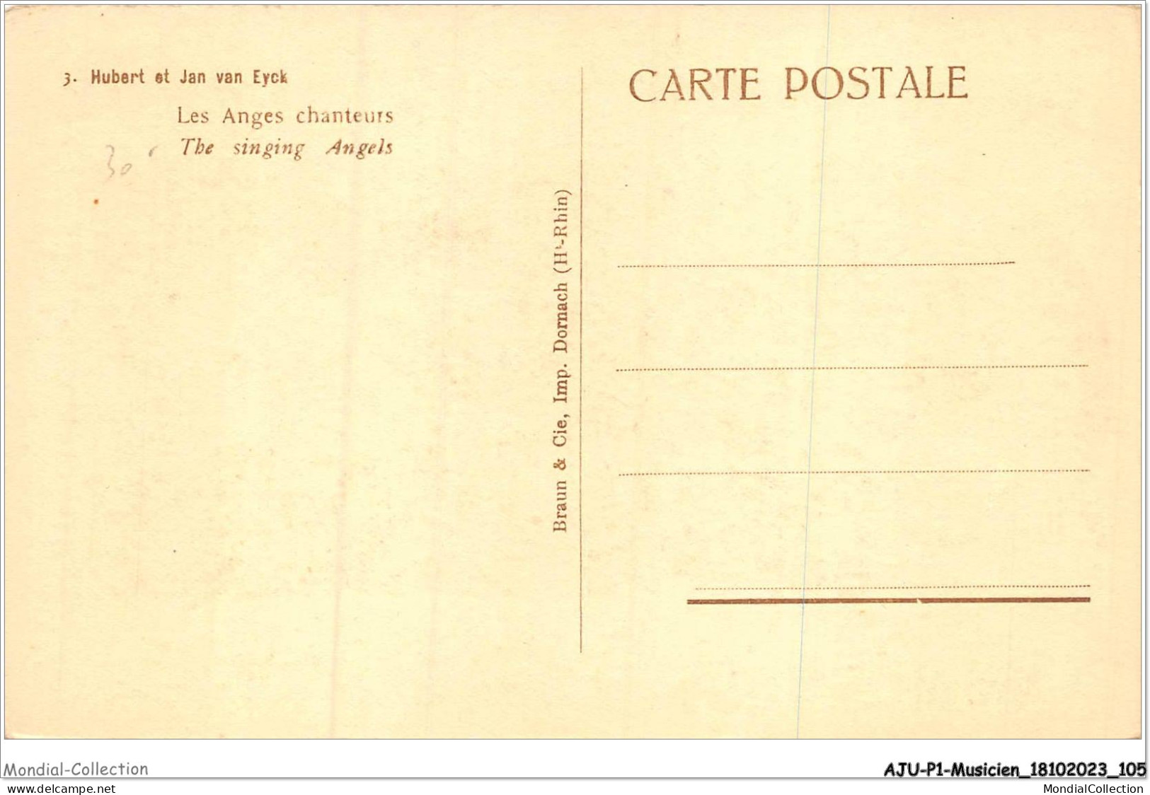 AJUP1-0053 - MUSICIEN - HUBERT Et JAN VAN EYCK - Les Anges Chanteurs  - Musique Et Musiciens