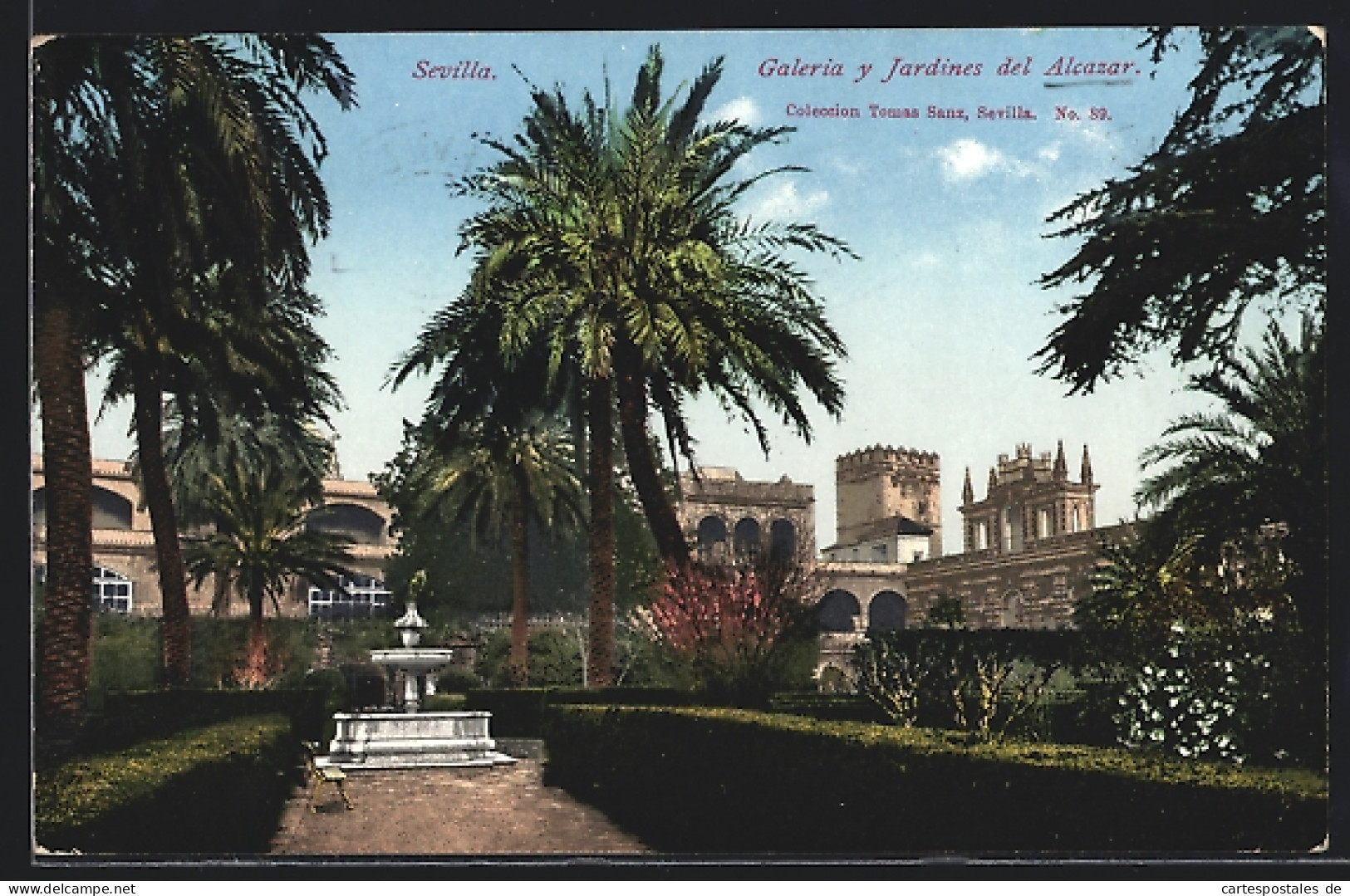 Postal Sevilla, Galeria Y Jardines Del Alcazar  - Sevilla